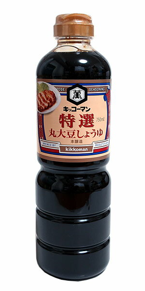 【送料無料】★まとめ買い★　キッコーマン　特選丸大豆しょうゆ　750mlP　×12個【イージャパンモール】