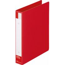 ペットファイル　A5タテ　2穴　180枚収容　背幅35mm　赤　1冊