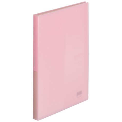 soeru　クリヤーブック　A4タテ　40ポケット　背幅20mm　ピーチピンク　1冊