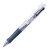 ZEBRA　4色油性ボールペン　クリップ－オンG　4C　0．7mm　（軸色：透明）　1セット（10本） 1