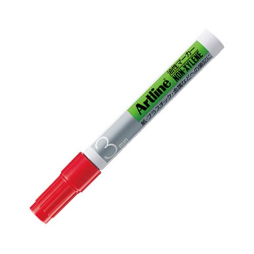 シヤチハタ　油性マーカー　アートライン　丸3　赤　1セット（10本）