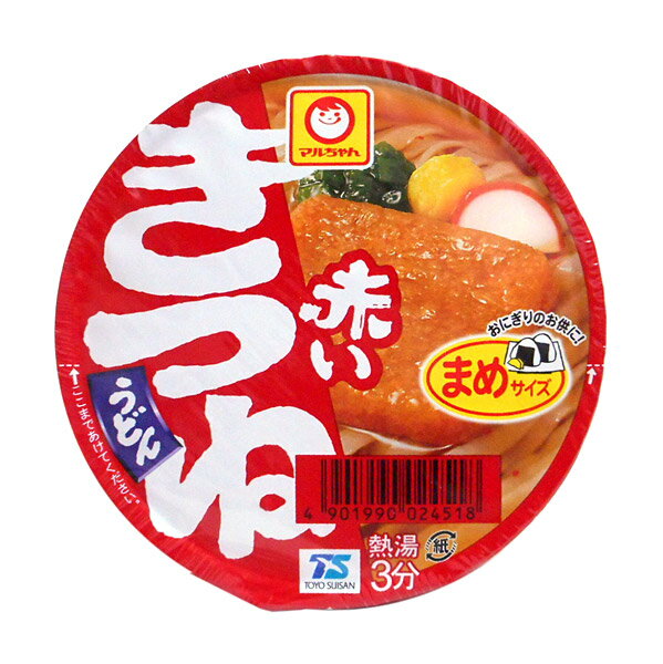 無料 ミニカップ麺 赤いまめきつねうどん(西) 41g×12個入×1ケース