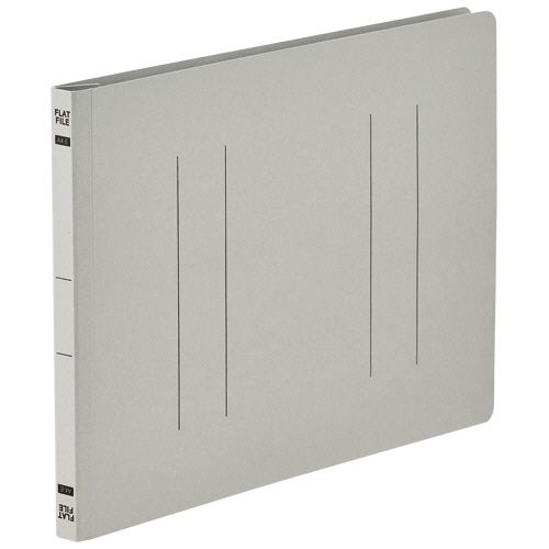 フラットファイルE A4タテ 150枚収容 背幅18mm グレー 1セット(100冊:10冊×10パック)