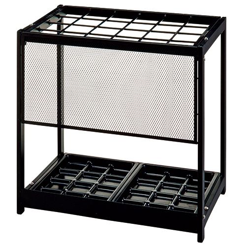 【送料無料】【個人宅届け不可】【法人（会社・企業）様限定】傘立て(折りたたみタイプ)　24本用　ブラック　1台【イージャパンモール】