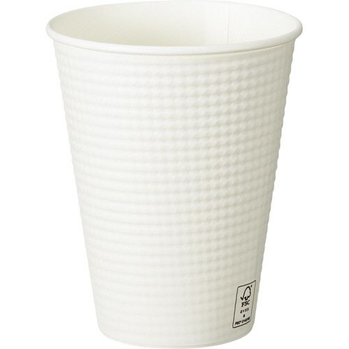 【送料無料】【個人宅届け不可】【法人（会社・企業）様限定】エンボスカップ　ホワイト　340mL(12オンス)　1セット(1250個:25個×50パック)【イージャパンモール】