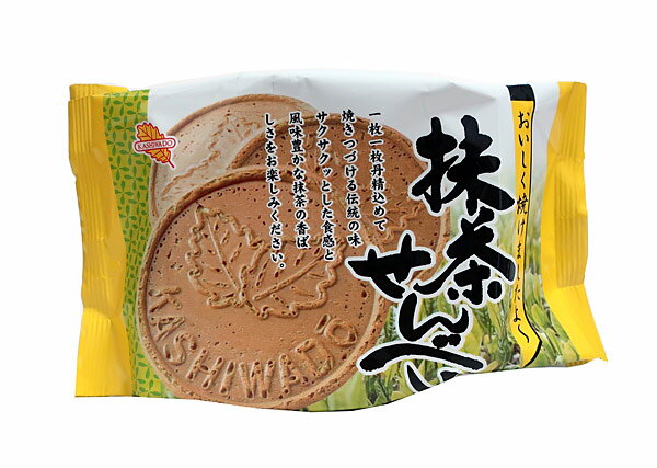 【送料無料】★まとめ買い★ かしわ堂 抹茶せんべい 10枚 ×15個【イージャパンモール】