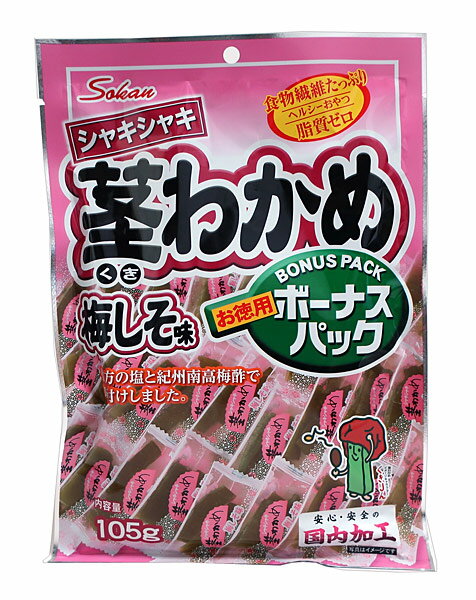 【送料無料】★まとめ買い★　壮関　茎わかめ梅しそ　105g　×72個【イージャパンモール】