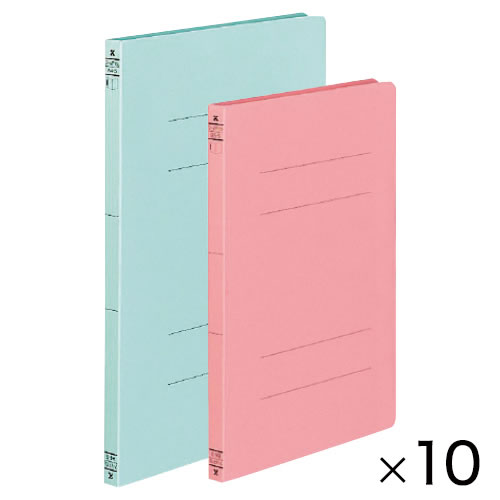 フラットファイル二つ折A4S10冊ブルー【返品・交換・キャンセル不可】【イージャパンモール】
