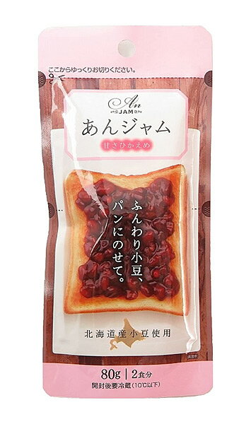 【イージャパンモール】【返品・交換・キャンセル不可】 ※ご注文確認メールは2通送信されます。 送料等の変更がございますので、当店からのご注文確認メール（2通目)を必ずご確認ください。 ※2通目のメールをご案内した後でのキャンセルやお届け先の変更等はお承りできませんのでご注意ください。 ※本商品は熨斗・包装（ラッピング）はお承り出来ない商品となります。※商品はご注文（ご決済）後、5-7営業日で発送（土・日・祝日除く）となります。※配送業者と契約がないため、送付先が北海道・沖縄・離島の場合キャンセルとさせていただきます。※掲載商品の在庫について 掲載商品につきましては、他店併売商品となります。 「在庫有り」の記載がありましても、ご注文後に完売やメーカー欠品となる場合がございます。 完売やメーカー欠品の場合には、ご注文をキャンセルとさせて頂く場合がありますので予めご了承下さい。 ※発送予定日は、在庫がある場合の予定日となります。 ※納期が遅れます場合には改めてご連絡させて頂きます。北海道産小豆を使用し、甘さ控えめの上品なジャムに仕上げました。 パンにのせてお召し上がりください。 ●原材料名 砂糖、小豆、寒天/甘味料(ソルビトール) ●賞味期限 パッケージに記載 ●保存方法 直射日光、高温多湿を避けて、保存してください。 ●栄養成分（1袋（80g）あたり） エネルギー・・・162kcal たんぱく質・・・3.9g 脂質・・・0.4g 炭水化物・・35.6g 食塩相当量・・・0g 80g×36個【メーカー・製造または販売元】谷尾食糧工業株式会社0120-75-8882【広告文責】株式会社イージャパンアンドカンパニーズ 072-875-6666《ご注意ください》 ※本商品はキャンセル・返品・交換不可の商品です。 ※商品の写真はイメージです。 お手元に届く商品は、商品名に記載してある色・柄・型番の商品が届きます。 ※本商品は簡易梱包でのお届けとなります。 ※場合によっては上記お日にちよりもお届けまでにお時間をいただく場合がございます。 ※商品がリニューアルしている場合、リニューアル後の商品をお届けする場合がございます。 リニューアルにより商品内容、容量、パッケージ等が異なる場合であってもキャンセル・返品・交換はお承りしておりません。 ※ご注文をご確認および承らせて頂いた後に、欠品やメーカー廃盤等で商品がご用意出来ない場合は、該当商品をキャンセルとさせて頂きます。 ※不良品、内容相違、破損、損傷の場合は良品と交換させていただきますが、完売やメーカー欠品などの場合にはご返金でのご対応とさせていただきます。 但し、商品到着から3日以内にご連絡をいただけない場合、ご対応致しかねます。[関連キーワード：食品　あずき　あんこ　粒あん　あんトースト　和スイーツ　トッピング]