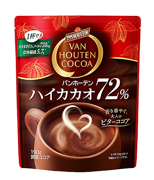 ★まとめ買い★　片岡物産　バンホーテンハイカカオ72% 190G　×12個【イージャパンモール】