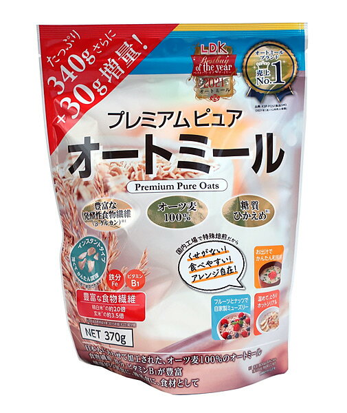 ★まとめ買い★ 日本食品 プレミアムピュア オートミール 370g ×24個【イージャパンモール】