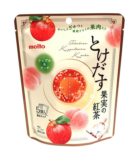 ★まとめ買い★　名糖　とけだす果実の紅茶アップルティー＆ピーチ　5P　×12個【イージャパンモール】