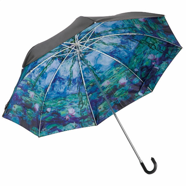【送料無料】晴雨兼用名画折りたたみ傘　AU−02504（モネ　睡蓮）【ギフト館】