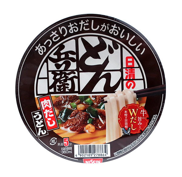 【送料無料】★まとめ買い★　日清　あっさりおだしがおいしいどん兵衛 肉だしうどん 72g　×12個【イージャパンモール】