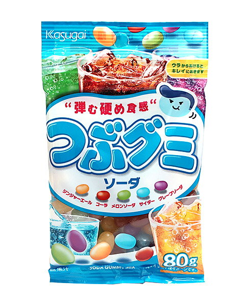 ★まとめ買い★　春日井製菓　つぶグミソーダ　80g　×6個【イージャパンモール】