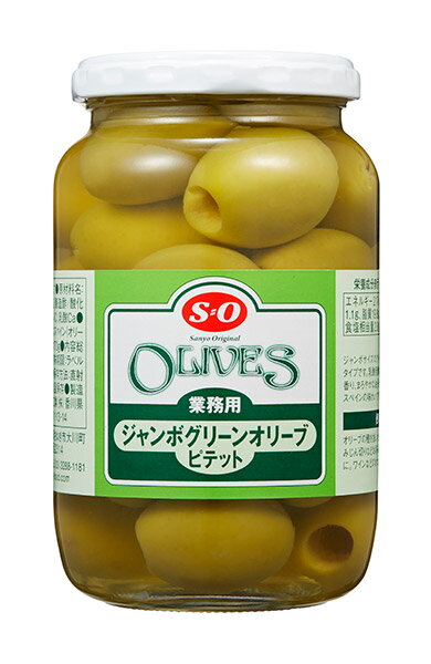 【送料無料】★まとめ買い★ S＝O ピテットジャンボグリーンオリーブ 385g 12個【イージャパンモール】