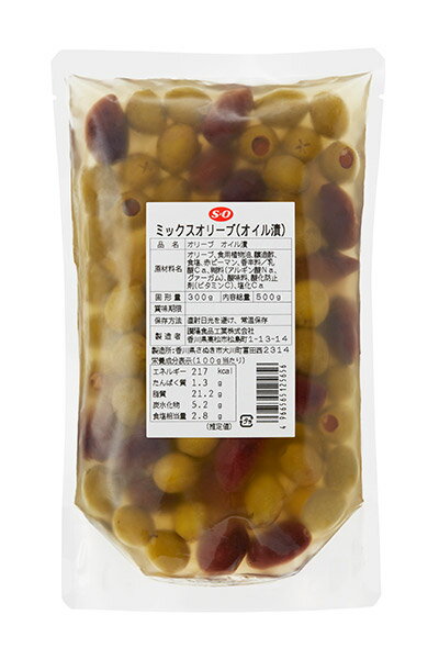★まとめ買い★ S=O ミックスオリーブ(オイル漬) 500g ×12個【イージャパンモール】