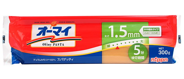 【送料無料】★まとめ買い★　ニップン　オーマイ　スパゲッティ 1.5mm　300g　×40個【イージャパンモール】