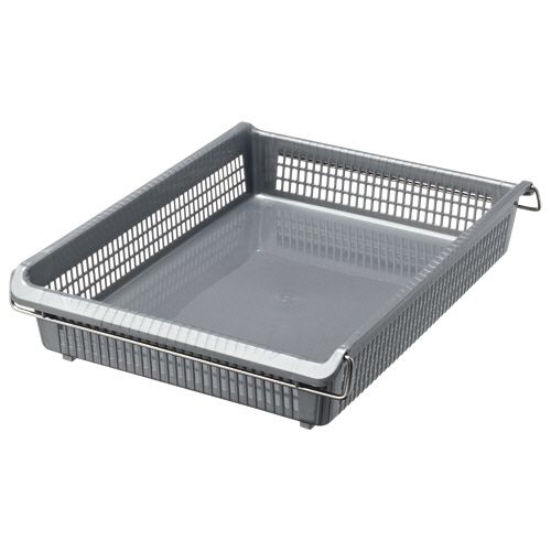 Other - スタックトレーメタルハンドル付　浅型小　グレー　1個