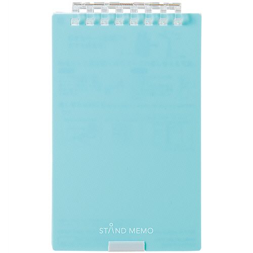 スタンドメモ 10穴 5mm方眼罫 リーフ40枚 ライトグリーン 1冊