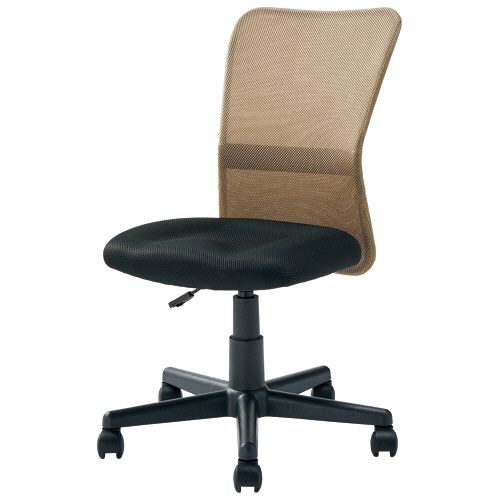 【送料無料】【個人宅届け不可】【法人（会社・企業）様限定】らくらくメッシュチェア 肘なし ベージュ 1脚【イージャパンモール】