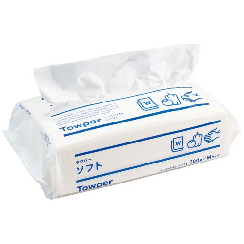【送料無料】【個人宅届け不可】【法人（会社・企業）様限定】ペーパータオル　タウパー　ソフトM　2枚..