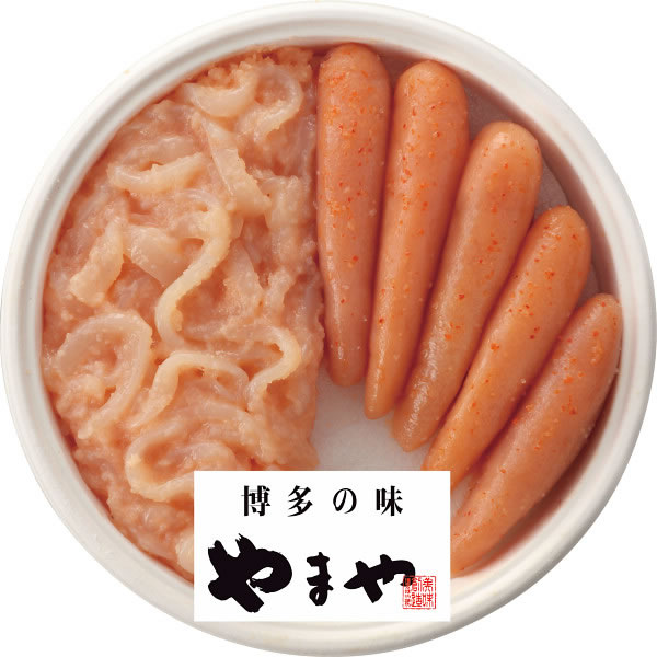 【送料無料】やまや　無着色辛子明太子＆いか明太セット【ギフト館】