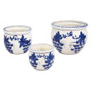 【送料無料】陶器植木鉢3点セット UH02/3BB UH02/3BB【ギフト館】
