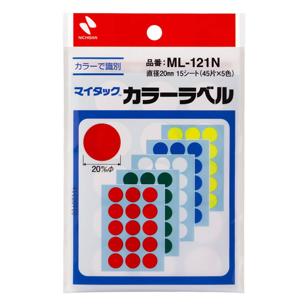 ニチバン　マイタックカラーラベル　ML−121N　ML−121N【返品・交換・キャンセル不可】【イージャパンモール】