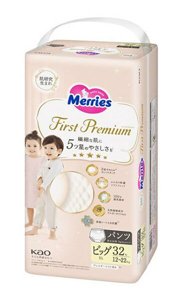★まとめ買い★　花王　メリーズ　ファーストプレミアムパンツ　ビッグサイズ　32枚入　×4個【イージャパ..