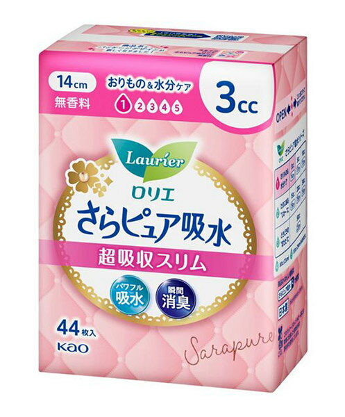 【送料無料】★まとめ買い★　花王　ロリエさらピュア吸水　超吸収スリム　3cc無香料　44枚　×18個【イージャパンモール】