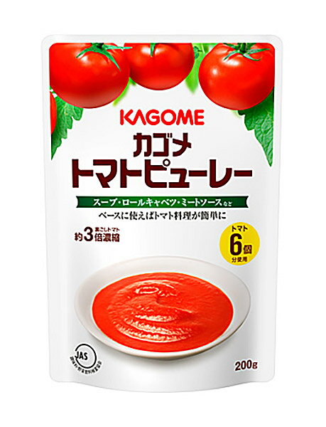 ★まとめ買い★　カゴメ　トマトピューレ　200g　×30個【イージャパンモール】
