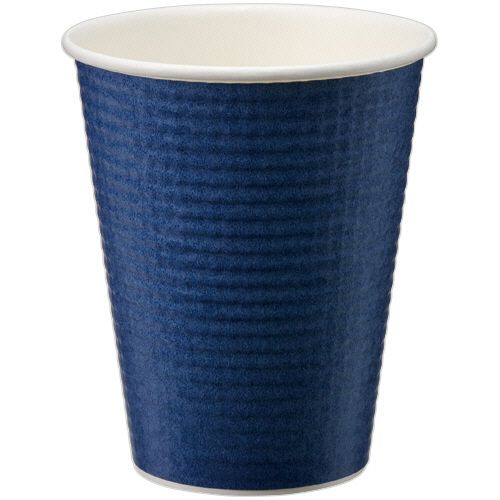 エンボスカップ　260mL（9オンス）　ダークブルー　1パック（40個）