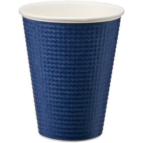 Paper Cups - エンボスカップ　340mL(12オンス)　ダークブルー　1パック(25個)