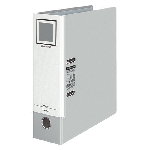 レバッチファイル　A4タテ　2穴　680枚収容　68mmとじ　背幅93mm　シルバー　1冊