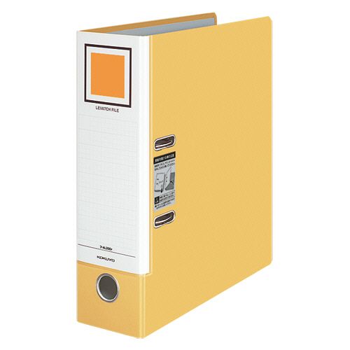 レバッチファイル　A4タテ　2穴　680枚収容　68mmとじ　背幅93mm　黄　1冊