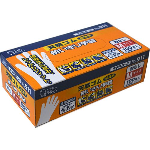 【イージャパンモール】【返品・交換・キャンセル不可】 必ず2通目のメールをご確認ください。 ※本商品は熨斗・包装（ラッピング）はお承り出来ない商品となります。※商品はご注文（ご決済）後、2-3営業日で発送（土・日・祝日除く）となります。※配送業者と契約がないため、送付先が北海道・沖縄の場合キャンセルとさせていただきます。※発送予定日は、在庫がある場合の予定日となります。 ※在庫がない場合には、キャンセルとさせて頂きます。 ※納期が遅れます場合には改めてご連絡させて頂きます。※ご注文確定後でのキャンセルやお届け先の変更等はお承りできませんのでご注意ください。 また、交換・返品はお承りできません。 ※商品のお写真はイメージ画像です。概要 【食品衛生法適合】伸縮性に富み、天然ゴムで指先までしっかりフィット。 商品説明 ●細かな作業に適した天然ゴム使い切り手袋。Mサイズ、100枚入です。●傷や引き裂きに比較的強い性質をもっています。●左右両用のため片手でも使えて経済的です。 仕様 色 ホワイト サイズ M 寸法 全長24×中指長さ8.1cm 材質 天然ゴム 手のひら周り 19cm パウダー有無 なし 食品衛生法 適合 左右兼用 兼用 JANコード 4901070743254 【広告文責】株式会社イージャパンアンドカンパニーズ 072-875-6666《ご注意ください》 ※本商品はキャンセル・返品・交換不可の商品です。 ※商品の性質上、返品・交換・キャンセルはお受けできません。 　不良品、内容相違、破損、損傷の場合は良品と交換いたします。 　但し、商品到着から3日以内にご連絡をいただけない場合、交換いたしかねますのでご注意ください。 ※商品がリニューアルしている場合、リニューアル後の商品をお届けします。[関連キーワード：衛生用品 ディスポーザブル 使いきり手袋]