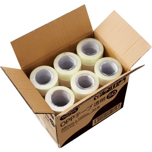 OPPテープ　透明　48mm×100m　50μm　1セット(180巻:36巻×5箱)