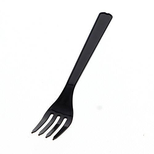 プラスチックフォーク　16cm　黒　単袋　1セット(1000本:100本×10パック)