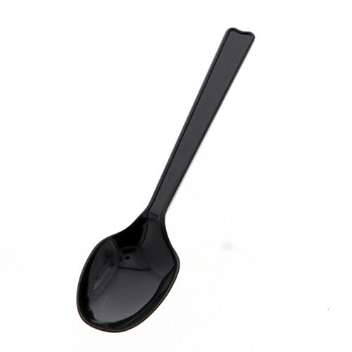 【送料無料】【個人宅届け不可】【法人（会社・企業）様限定】プラスチックスプーン　16cm　黒　単袋　..