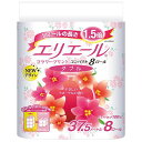 【送料無料】【個人宅届け不可】【法人(会社・企業)様限定】エリエールトイレットティシュフラワープリントコンパクトW芯有37.5m香付 1セット(64ロール:8ロール×8パック)【イージャパンモール】