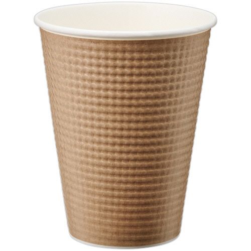 【送料無料】【個人宅届け不可】【法人（会社・企業）様限定】エンボスカップ　340mL(12オンス)　未晒し　1セット(1250個:25個×50パック)【イージャパンモール】