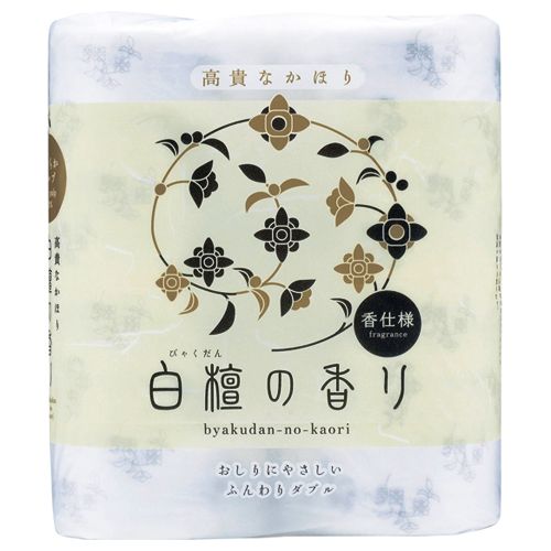 【送料無料】【個人宅届け不可】【法人（会社・企業）様限定】トイレットペーパー 白檀の香り ダブル 芯あり 30m 1セット(48ロール:4ロール×12パック)