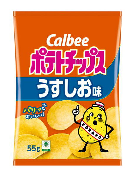 ★まとめ買い★ カルビー ポテトチップスうすしお味 55g ×16個【イージャパンモール】