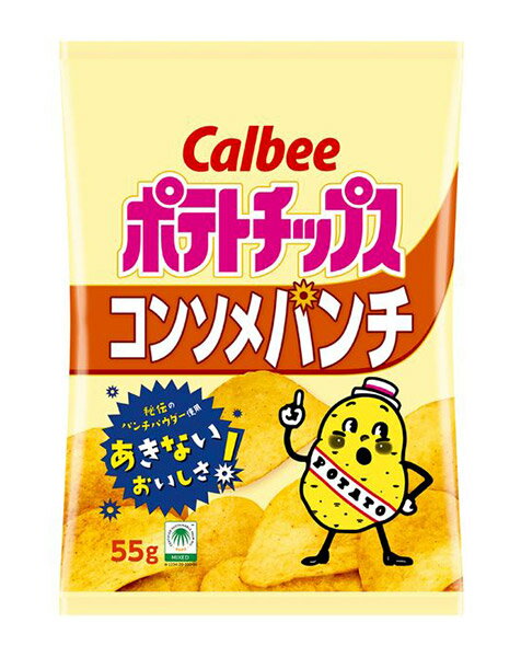 ★まとめ買い★ カルビー ポテトチップスコンソメパンチ 55g ×16個【イージャパンモール】