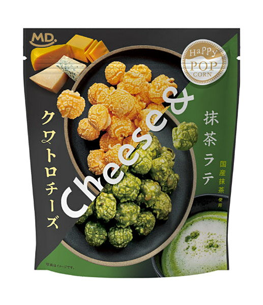 【送料無料】★まとめ買い★ MDホールディングス ハッピーポップコーン クワトロチーズ&抹茶ラテ 58g ×12個【イージャパンモール】