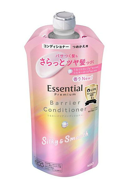 ★まとめ買い★　エッセンシャル　プレミアムうるおいバリアコンディショナー　シルキー＆スムース詰替　340ml　×24個【イージャパンモール】