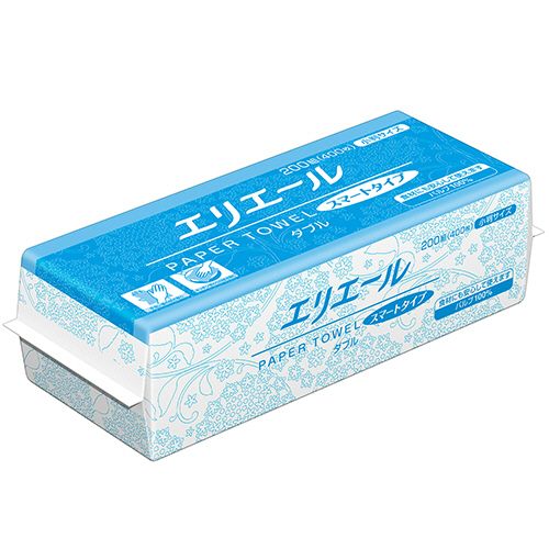 エリエール ペーパータオル スマートタイプ ダブル 小判 200組 1パック