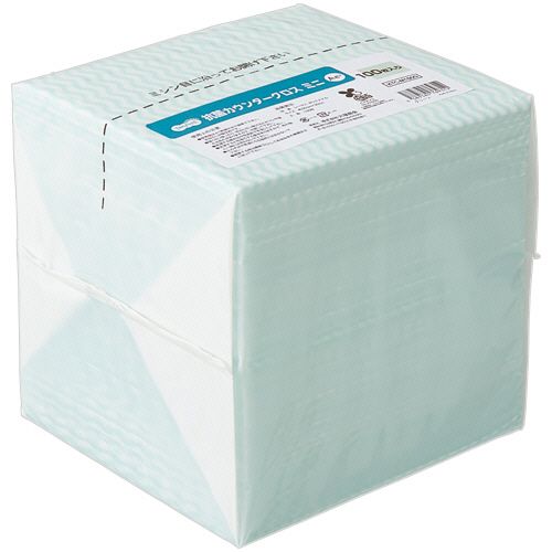 【送料無料】【個人宅届け不可】【法人（会社・企業）様限定】抗菌カウンタークロス　ミニ　グリーン　1パック（100枚）