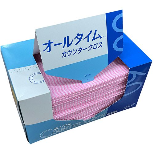 【送料無料】【個人宅届け不可】【法人（会社・企業）様限定】カウンタークロス　厚口　ピンク　1パック（60枚）